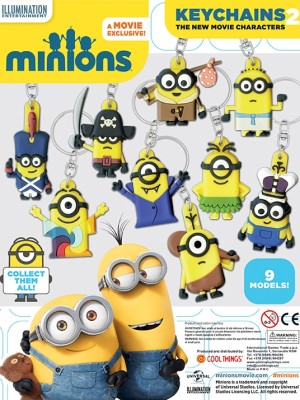 DESPICABLE ME MINION KEYCHAINS 2 - MOVIE VERSION